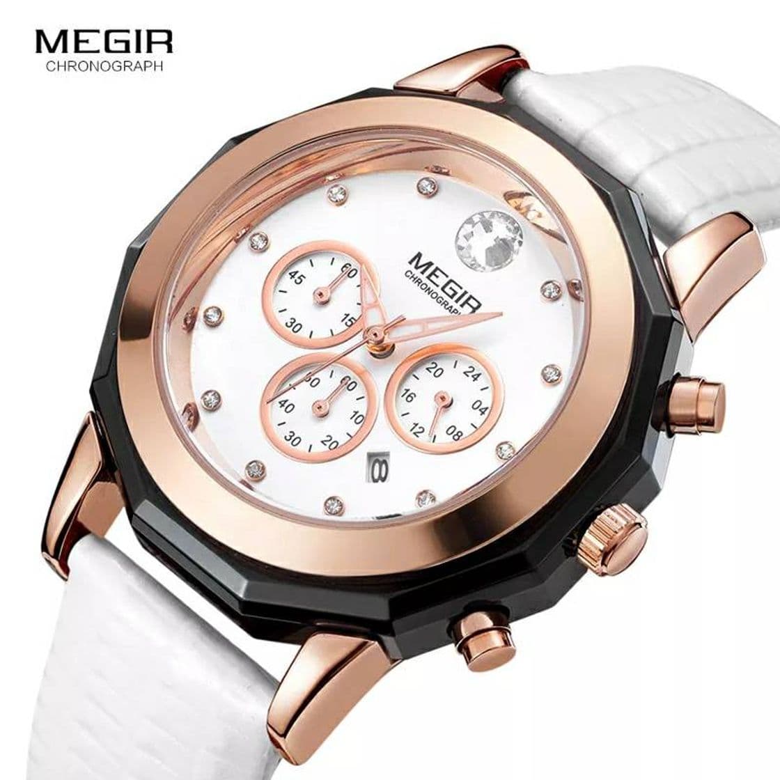 Fashion Relojes de cuarzo elegantes Megir para mujer,