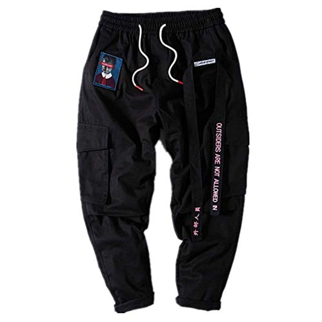 Producto Loeay Pantalones de Carga para Hombre Joggers Harem Streetwear Pantalones Bordado de