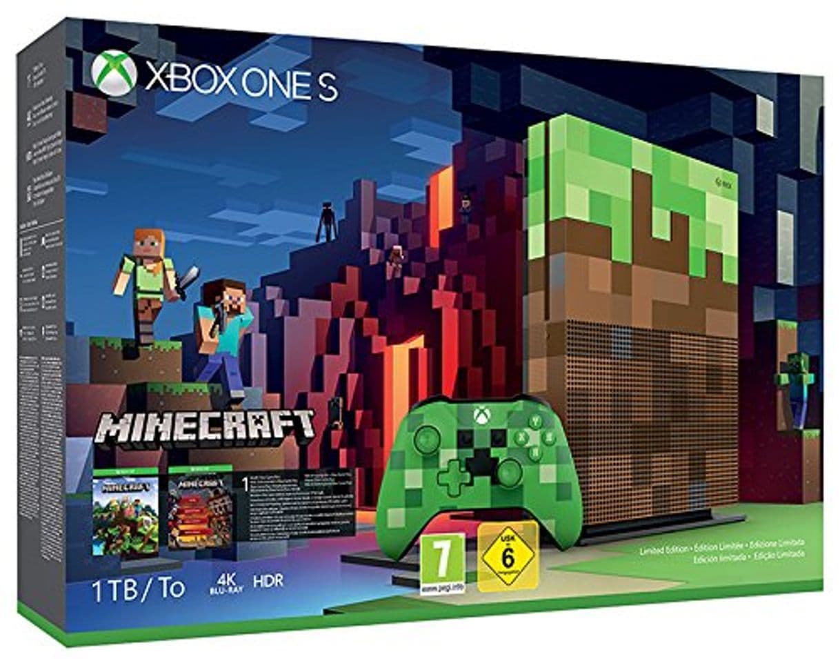 Producto Microsoft Xbox One S Minecraft Limited Edition 1000GB Wifi Multicolor - Videoconsolas