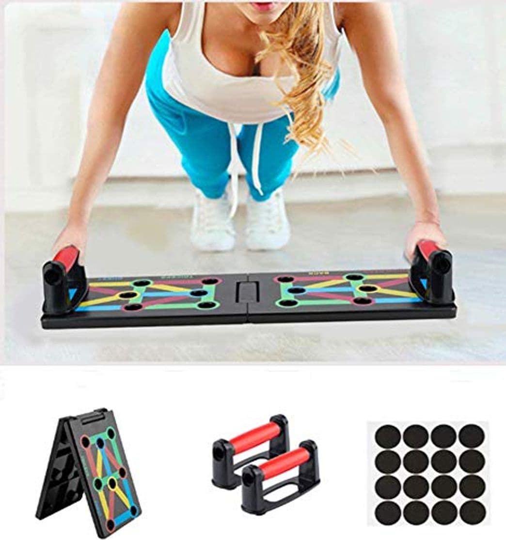 Producto Surplex 9 en 1 Push Up Rack Board System Plegable Push Up Tabla Board Fitness Entrenamiento Gimnasio Ejercicio Stands para el Aptitud Ejercicio Entrenamiento Muscular del Cuerpo Deporte Gimnasio hogar