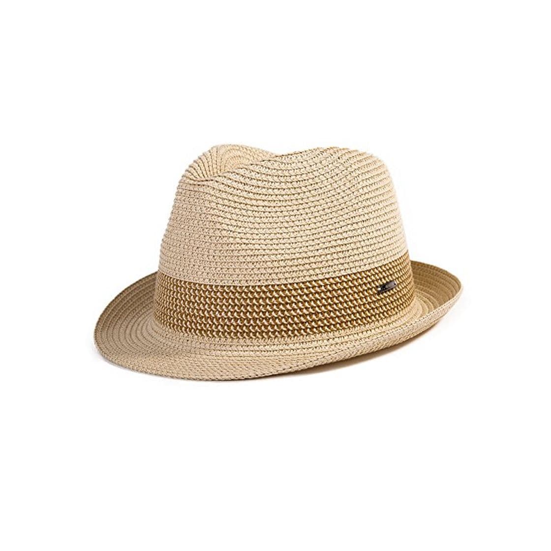 Producto SIGGI Paja Unisex Dom Sombrero Hombres Empacables Mujeres Fedora Trilby Panamá Verano Ala Corta Moda Beige