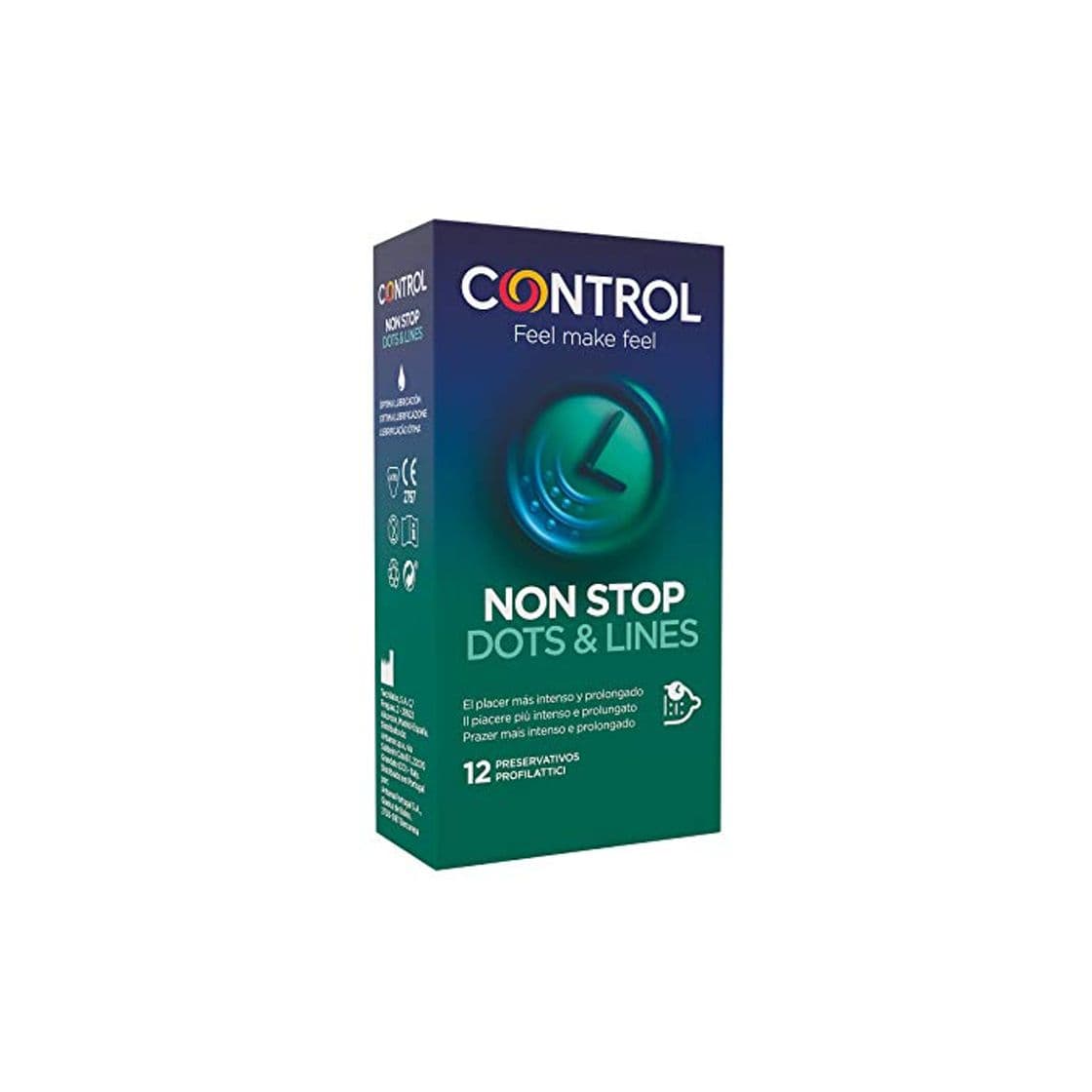 Product Control Preservativos Non Stop Dots & Lines - Caja de condones