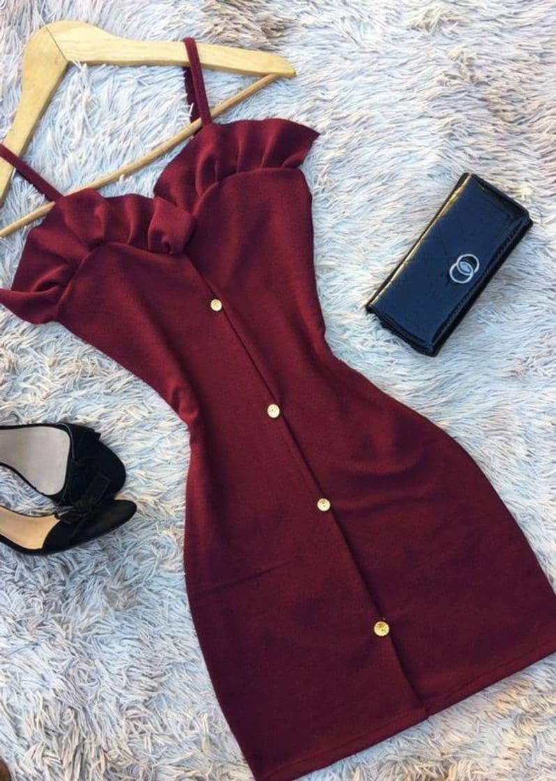 Moda Vestido cor vinho 