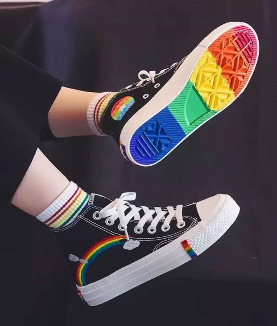 Fashion Rainbow soles sneakers