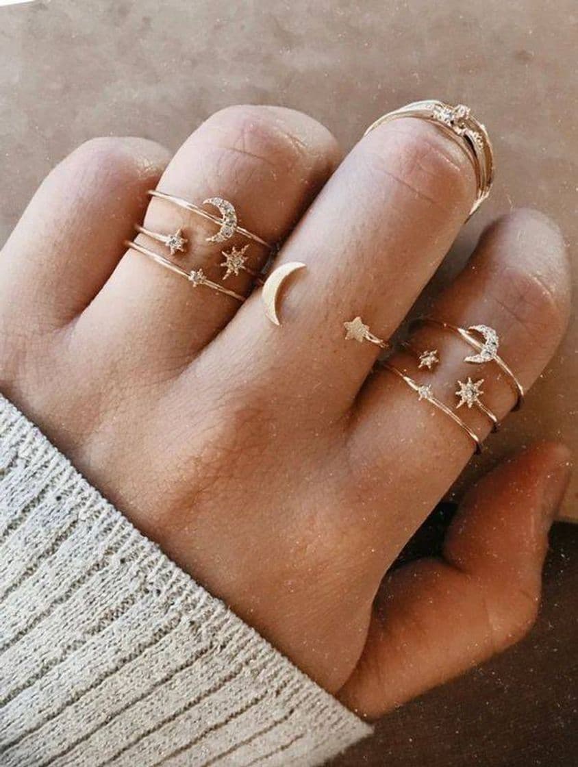 Fashion Abigail Moon & Stars Ring 