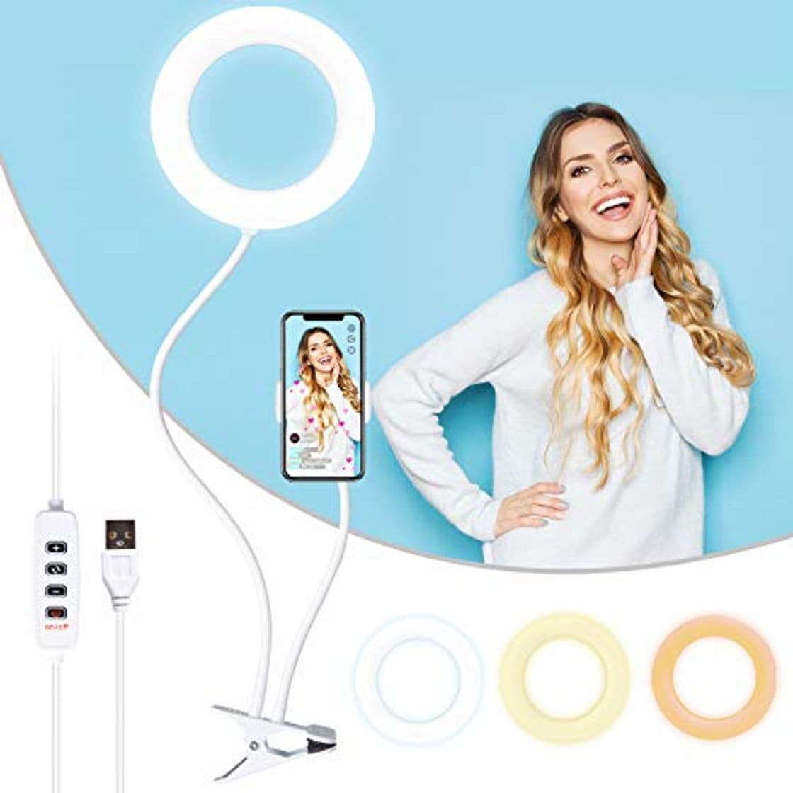 Product RE Aro de Luz led Anular 6 Pulgadas para Selfie