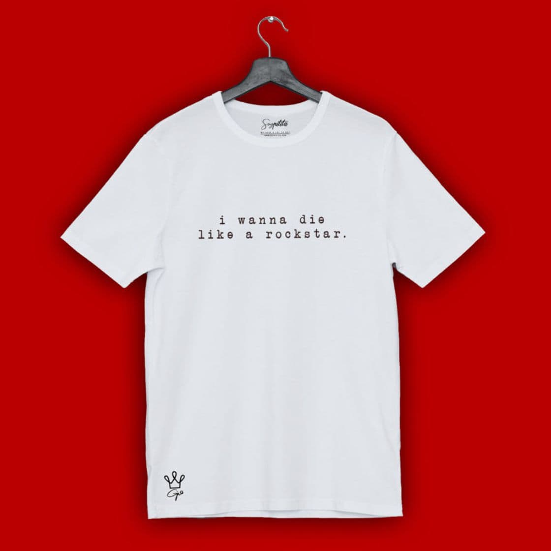 Producto CAMISETA – I WANNA DIE LIKE A ROCKSTAR – GIO BERMEJO