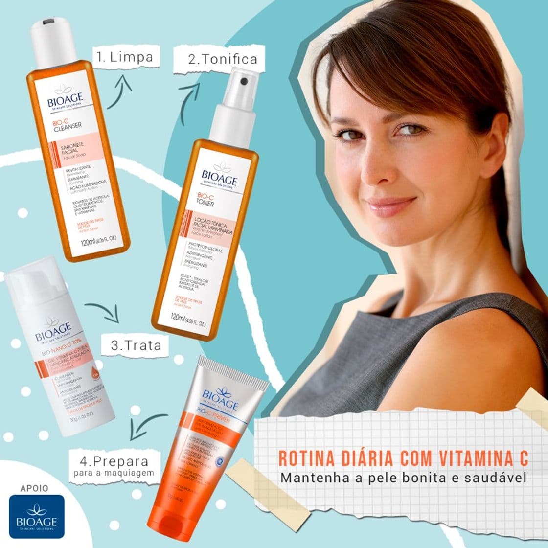 Lugar ROTINA DIÁRIA COM VITAMINA C BIOAGE 