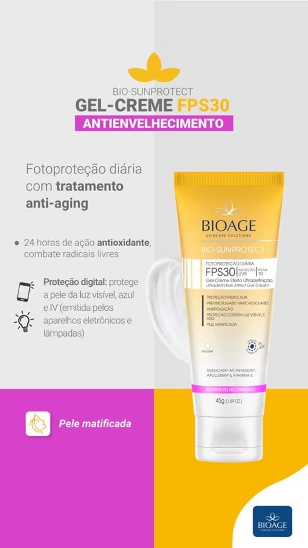 Lugar GEL-CREME ANTIENVELHECIMENTO BIOAGE 