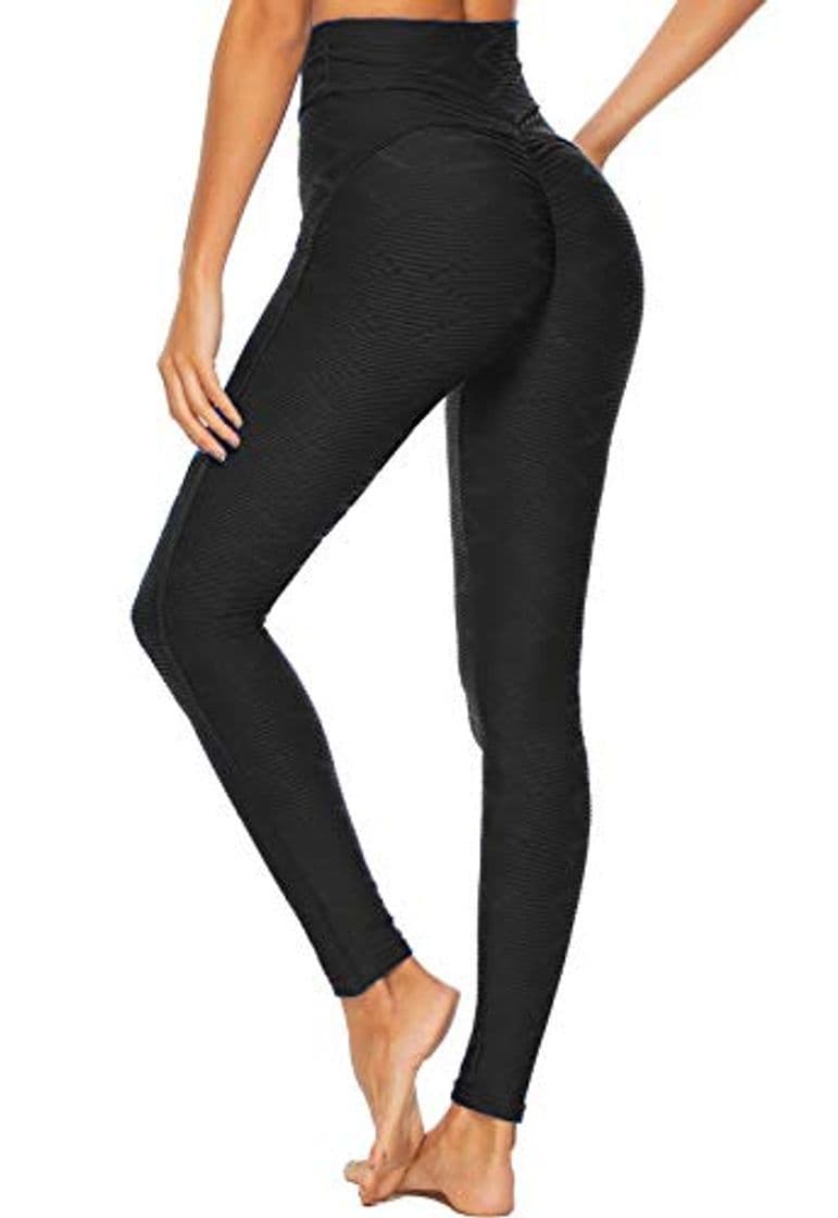 Moda FITTOO Leggings Mallas Mujer Pantalones Deportivos Yoga Alta Cintura Elásticos y Transpirables1500#3 Azul Claro Extra Grande