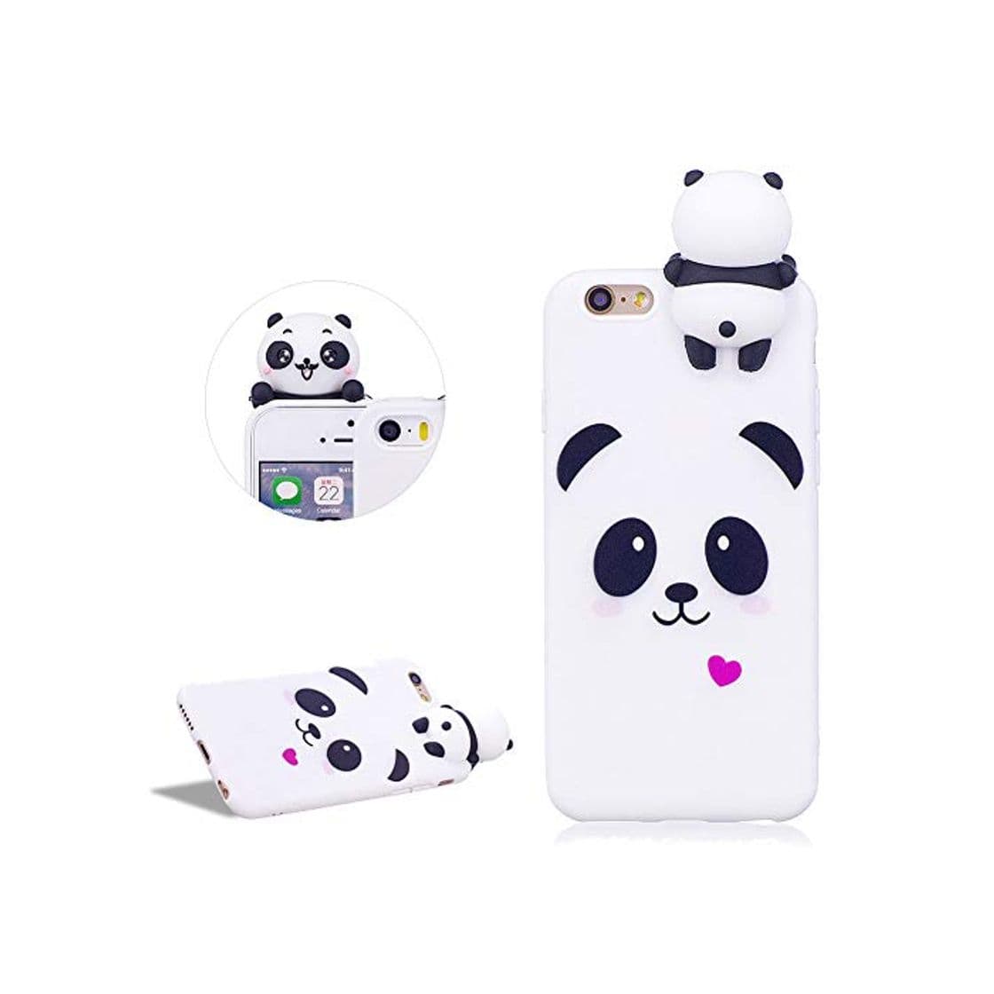 Producto DasKAn Lindo Panda Mate Funda de Silicona para iPhone 6 Plus