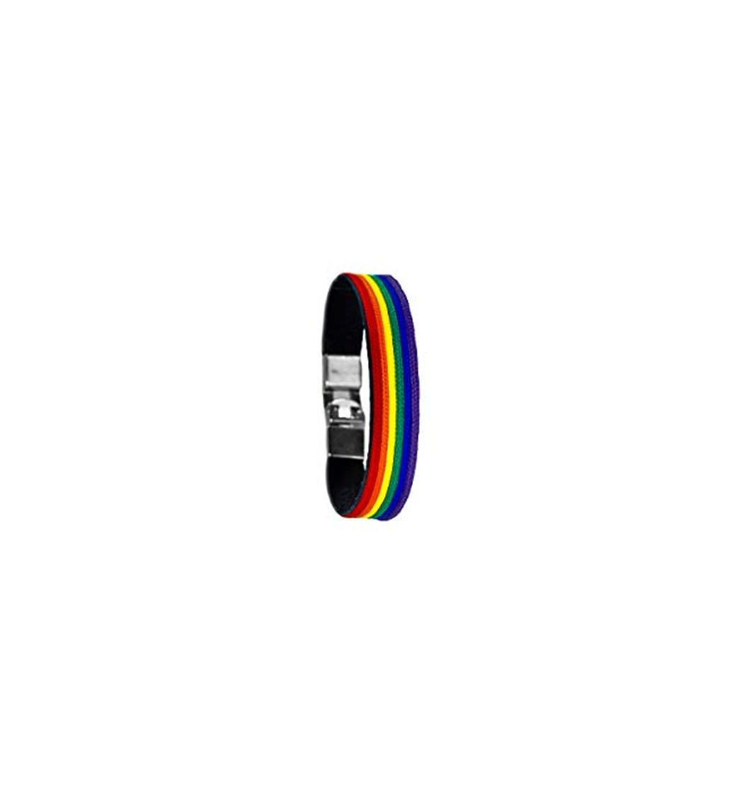 Product Quickboxx Pulsera Orgullo Gay Lesbiana LGTB Pride de Cuero con Colores del