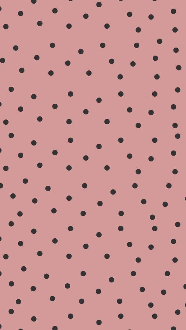 Moda Wallpaper de fundo rose com bolinhas pretas.💜