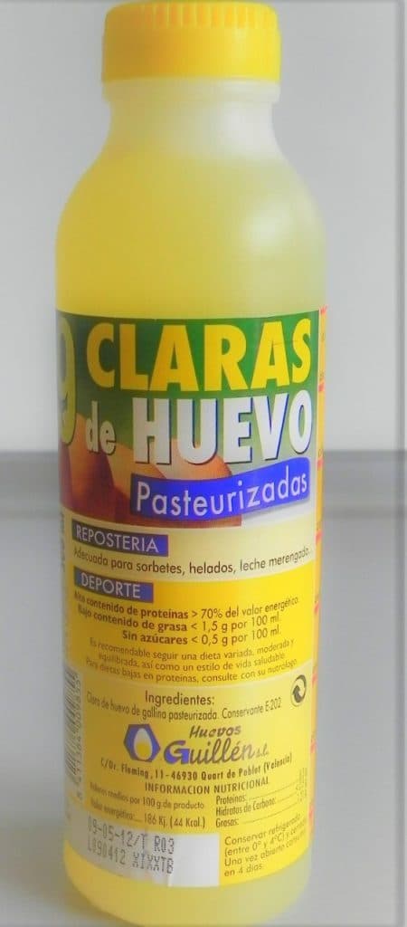 Producto Claras de huevos Mercadona