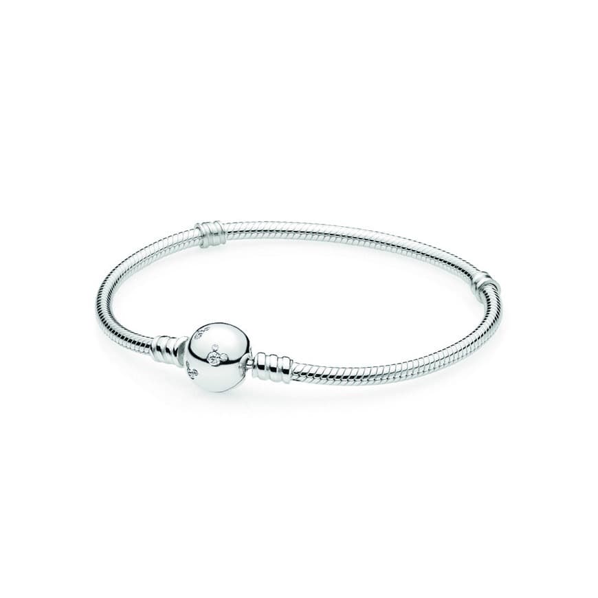 Moda Pulsera Moments en plata de ley con cierre Mickey