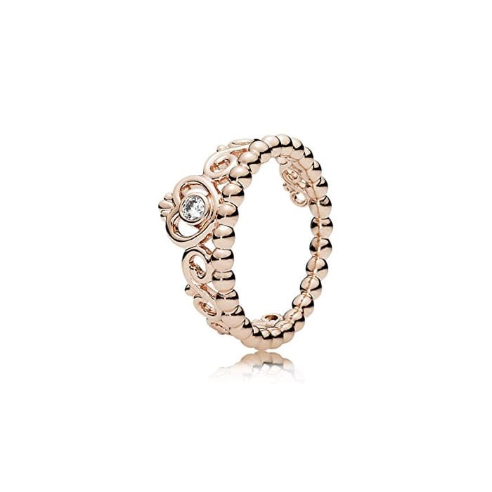 Fashion PANDORA Anillo Tiara de mi Princesa Rose 180880CZ-56