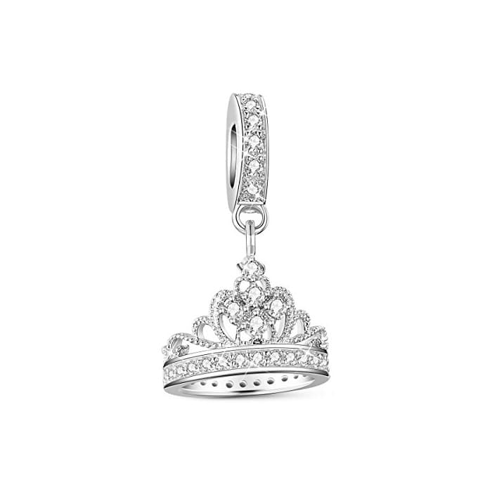 Fashion TinySand Colgante Charm Abalorio Colgante con Diseño Corona de Princesa