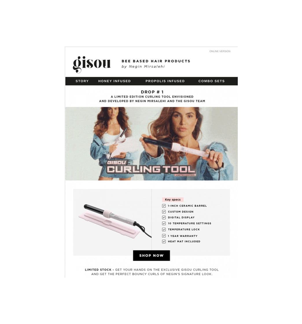 Producto Gisou curling tool