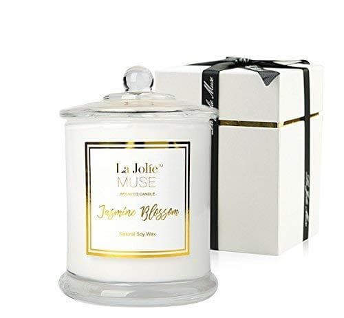 Home La Jolíe Muse Vela perfumada, Cera de Soja Natural Aroma de Jasmine,