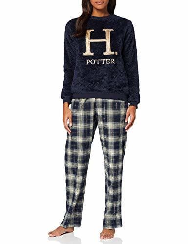 Moda Women's Secret Potter HP WR Harry PJ Conjuntos de Pijama, Azul