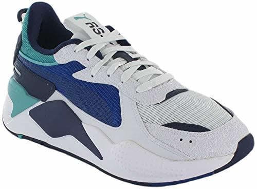 Moda PUMA RS-X Hard Drive Hombres Blanco Zapatillas-UK 10