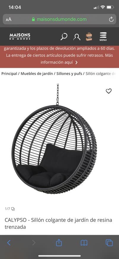 Fashion Hamaca y sillón colgante | Maisons du Monde