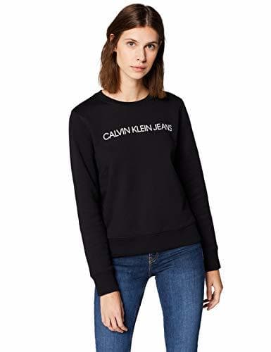 Moda Calvin Klein Iconic Monogram Crewneck Sudadera, Azul