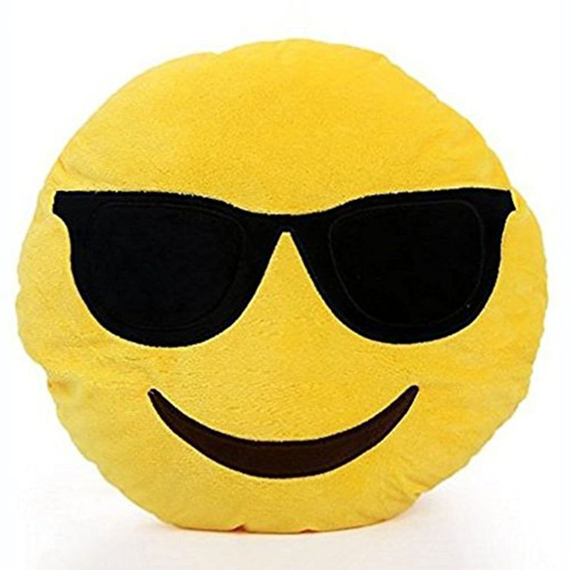 Producto icablelink Emoji Emoticono Cojín Almohada Redonda Emoticon Peluche Bordado Sonriente