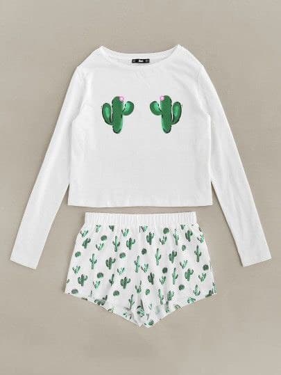 Moda Pijama de cactus 🌵 