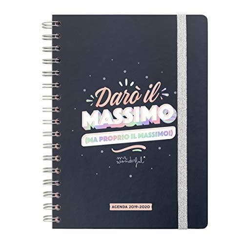 Producto Mr. Wonderful - Agenda clásica Grande semanal 2019-2020 con encuadernación en Espiral