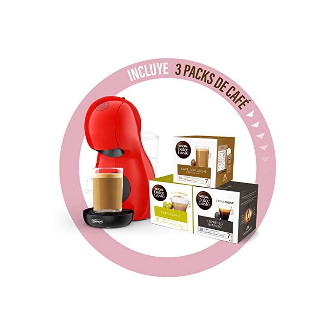 Product De'Longhi Dolce Gusto Piccolo XS EDG210.R - Cafetera de cápsulas con 15