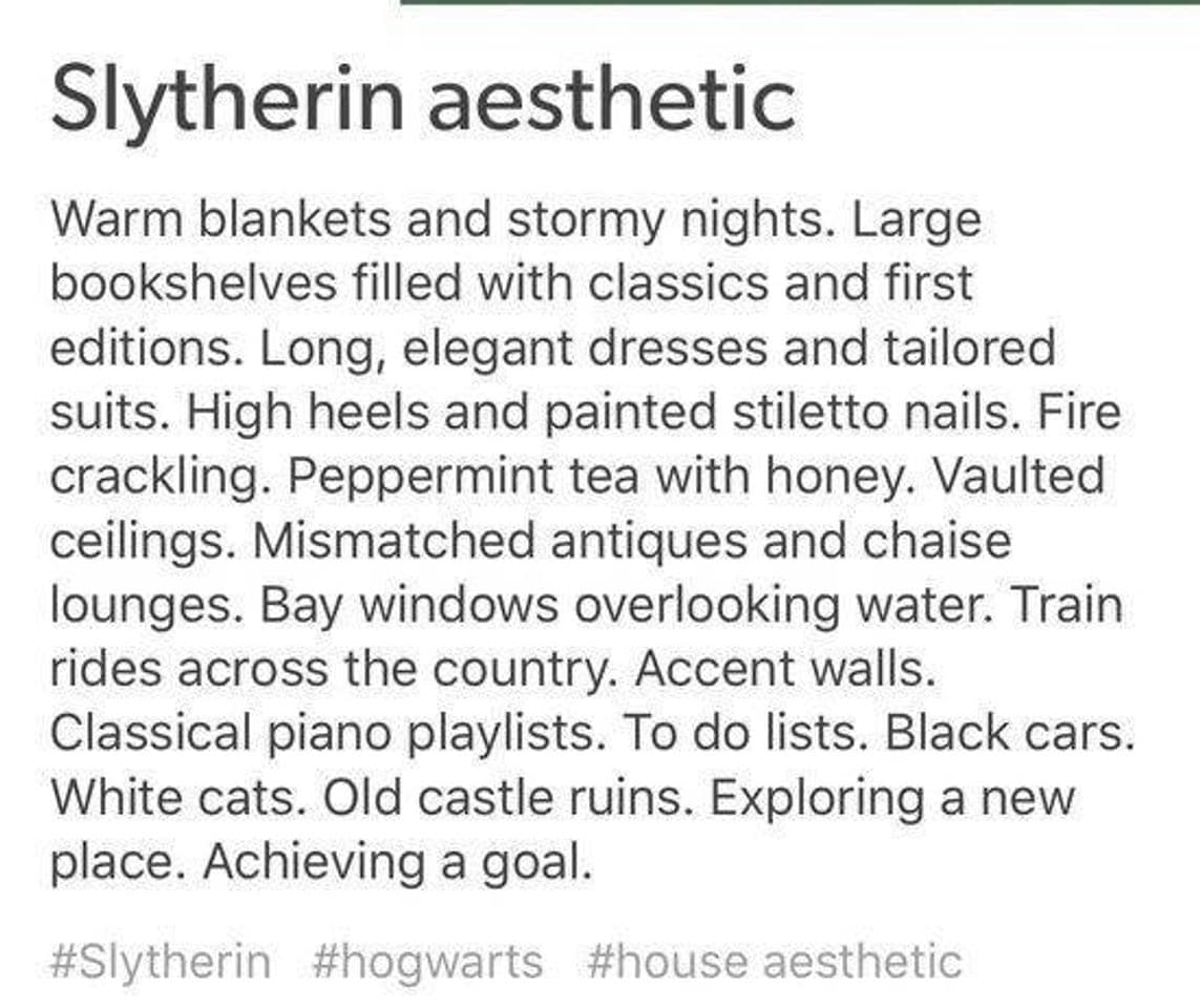 Moda Slytherin