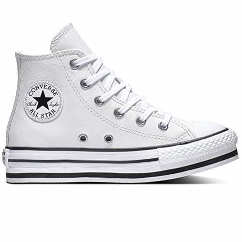 Moda CONVERSE - Converse CTAS Plataforma Leather Cuero Niñas Color