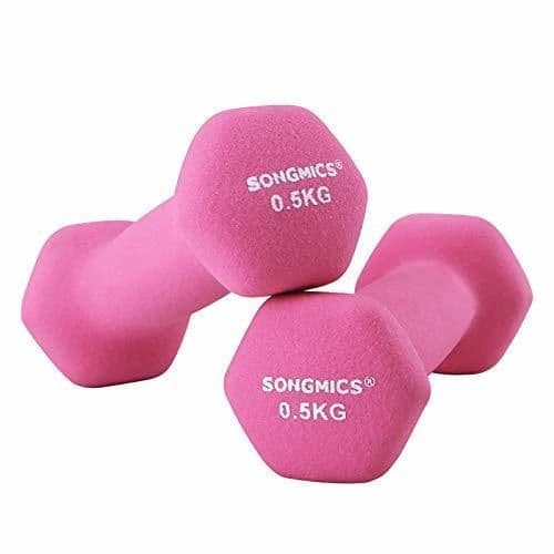 Place SONGMICS Set de 2 Mancuernas,Ejercicio de Fitness, para el Entrenamiento en Casa, como