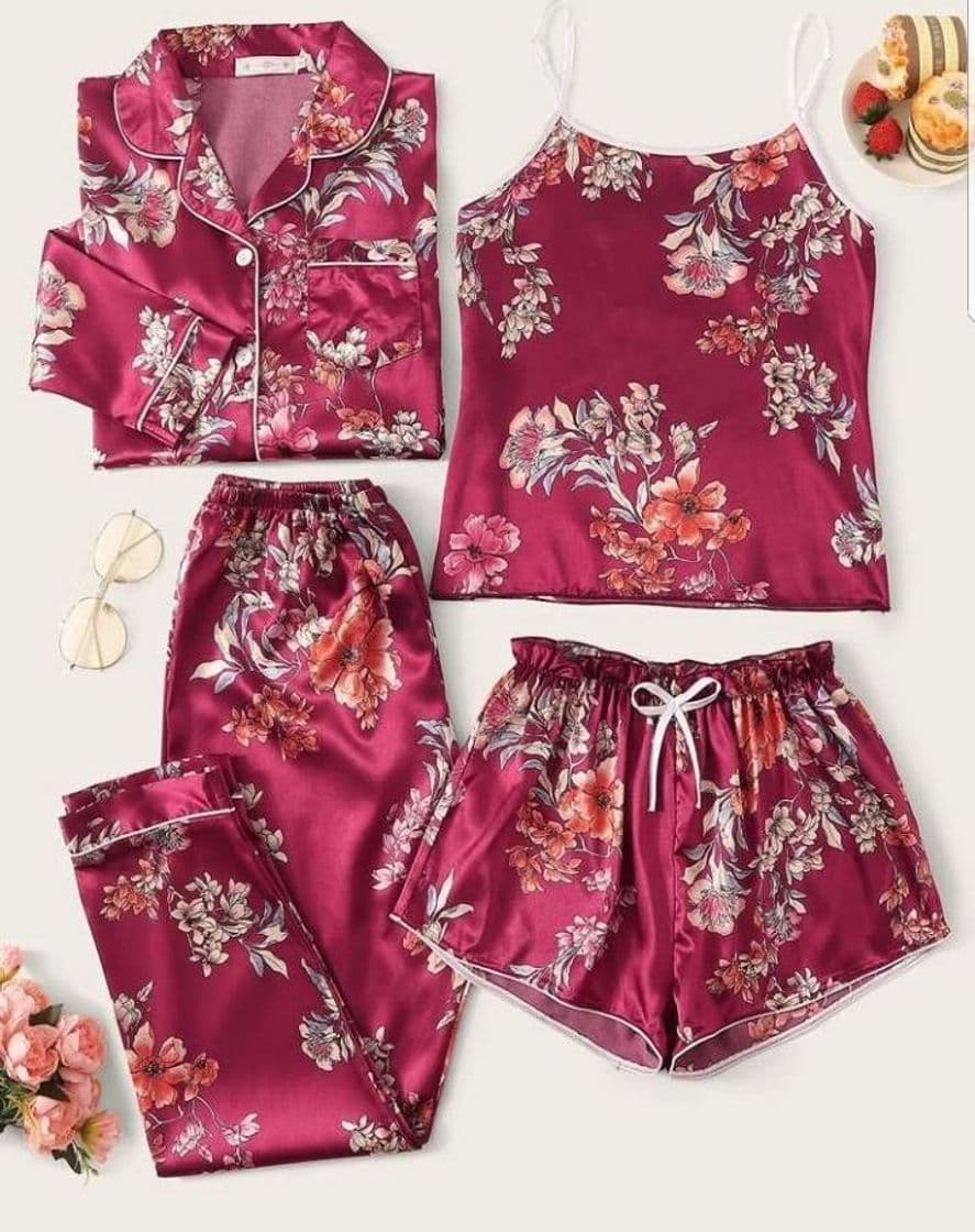 Producto Set pijama burdeos