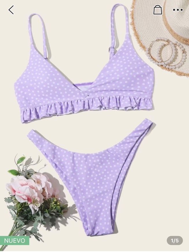 Fashion Bikini lunares morado