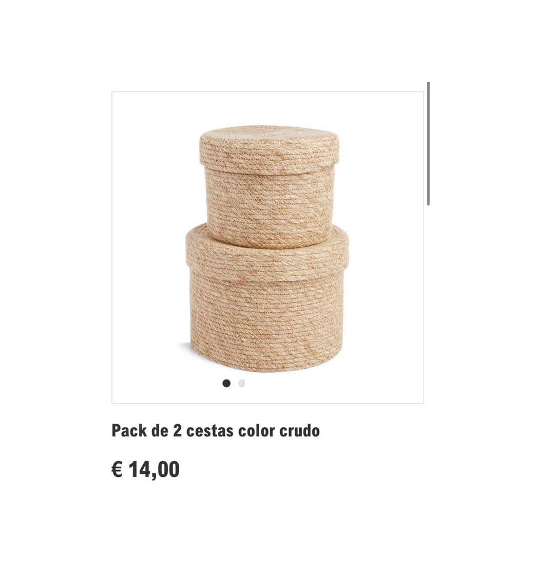 Producto Pack de 2 cestas color crudo