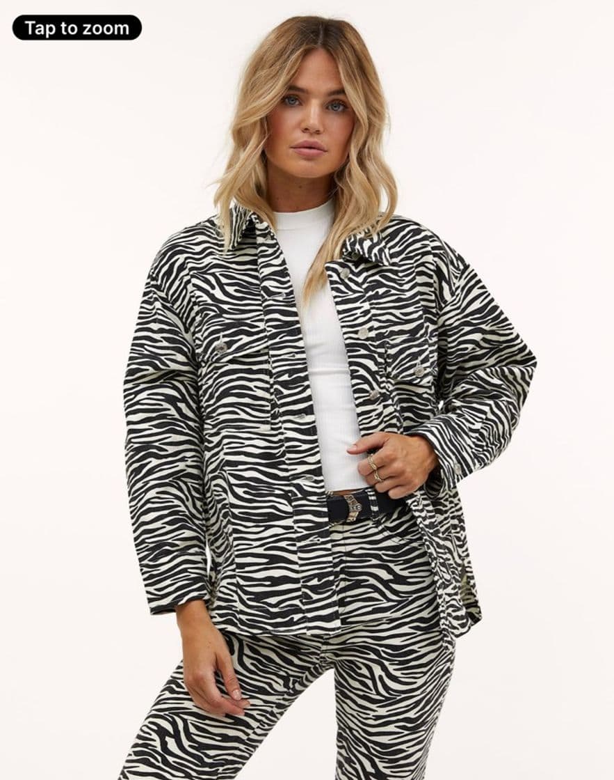 Fashion Loavies beige zebra print jacket