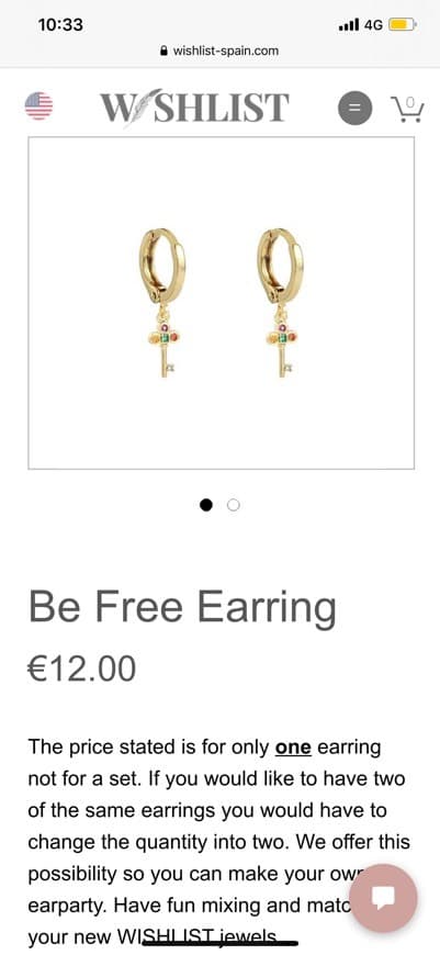 Producto BE FREE EARRING