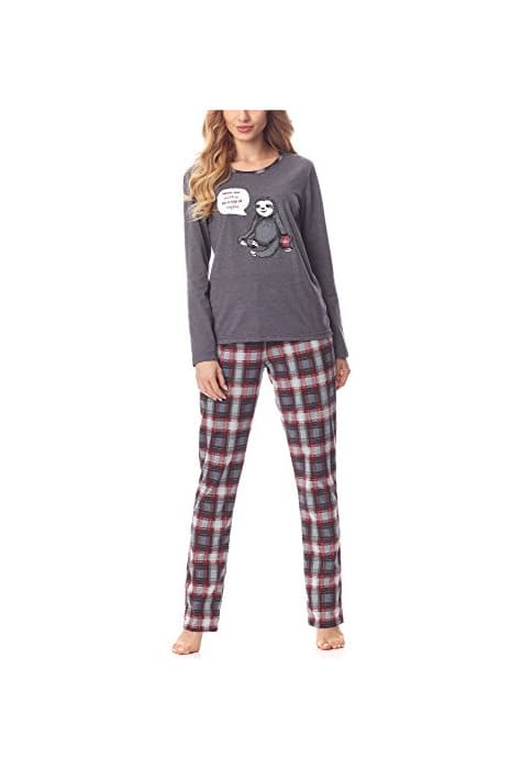 Fashion Merry Style Pijama Conjunto Camiseta y Pantalones Ropa de Cama Mujer MS10-169