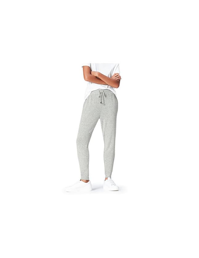 Moda find. Joggers with Drawstring Waist and Tapered Cut Pantalones, Gris