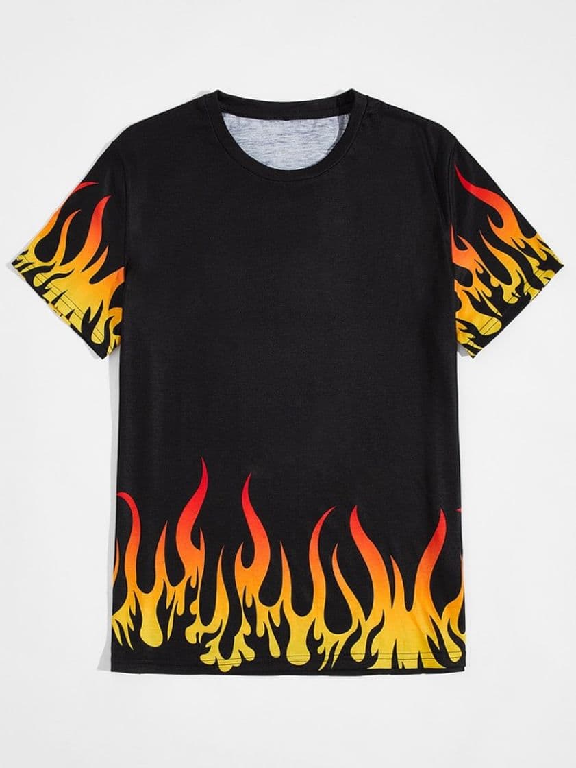 Fashion Top de hombres Fuego Negro Calle