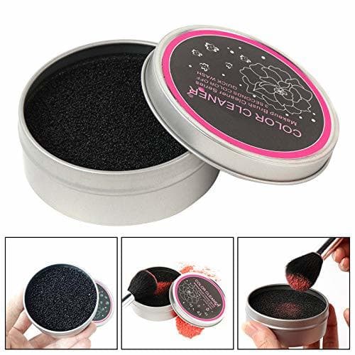 Producto Pergrate Brocha para Maquillaje Esponja Limpiador Removedor Sombra de Ojos Colorete Polvo