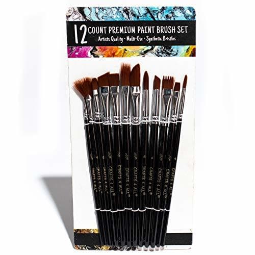 Producto Brochas de pintura 12 Piezas Set Brocha Profesional Punta Redonda Pelo de