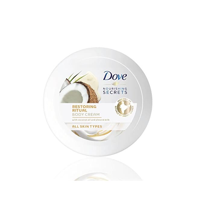 Belleza Dove Aceite de Coco y Leche de Almendras Loción Crema Corporal Tarro