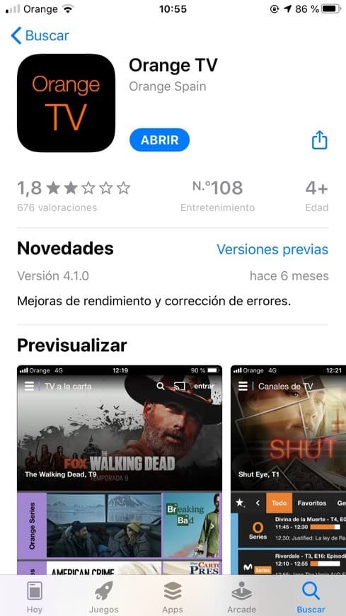 App ‎Orange TV en App Store