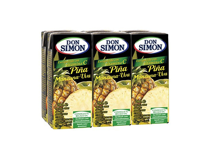 Producto Don Simon Zumo de Piña, Manzana y Uva - Pack de 6