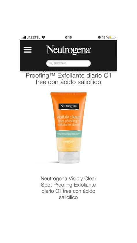 Product Exfoliante neutrogena 