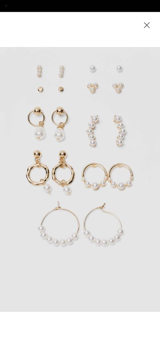 Fashion Set 8 aros perlas 