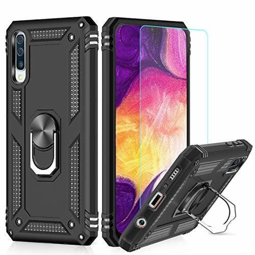 Electronic LeYi Funda Samsung Galaxy A70 Armor Carcasa con 360 Anillo iman Soporte